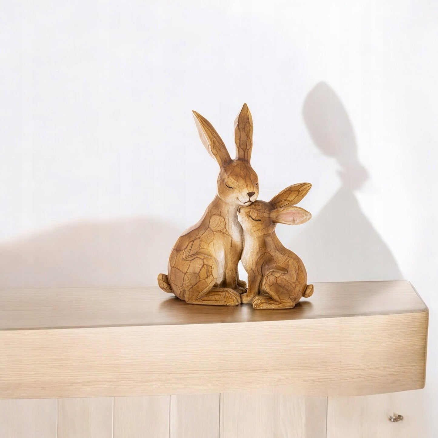 Figurka Króliki Wielkanocne 24 cm Dekoracja na Święta Ozdoba Stołu zając