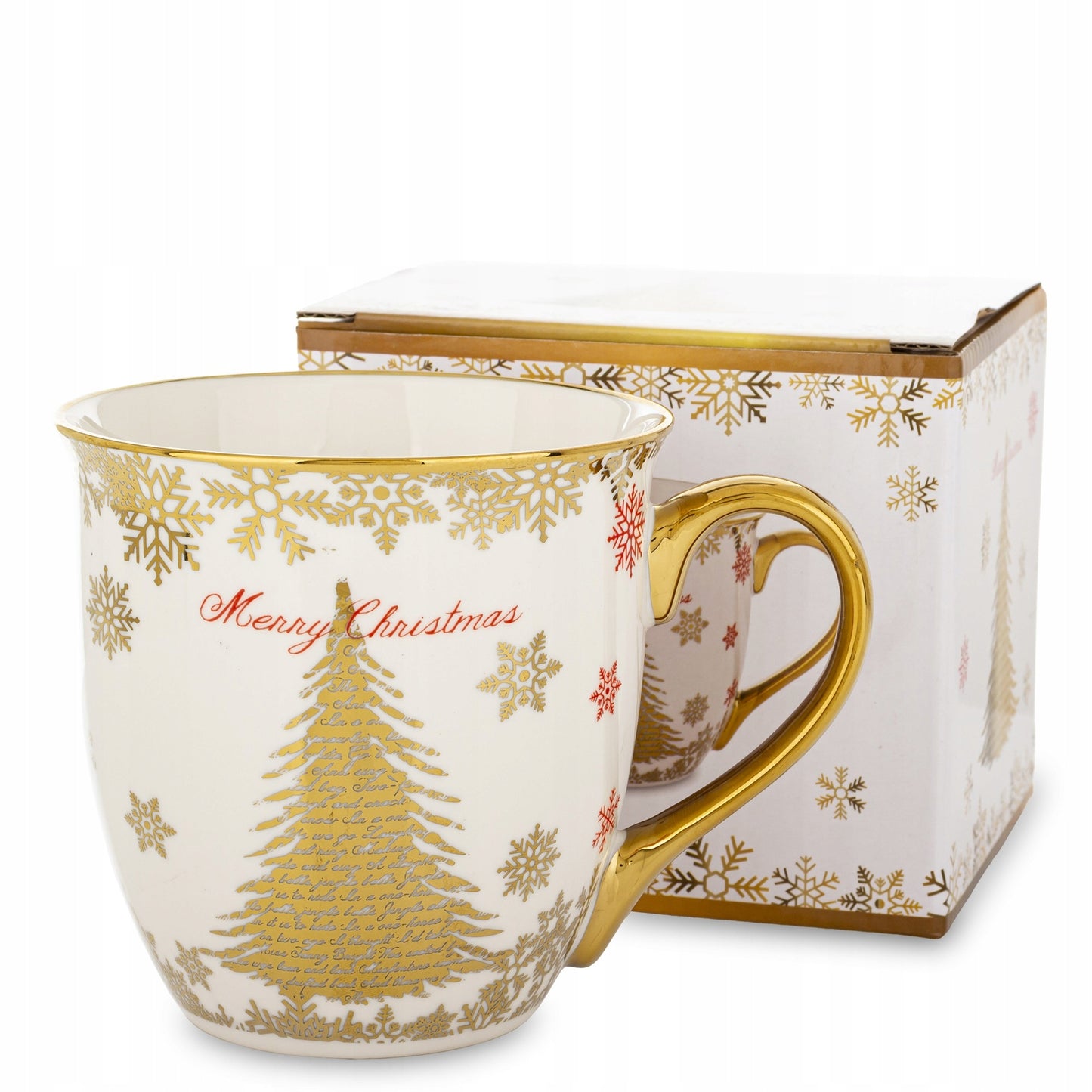 Kubek filiżanka świąteczna w pudełku porcelana prezent świąteczny mikołajki