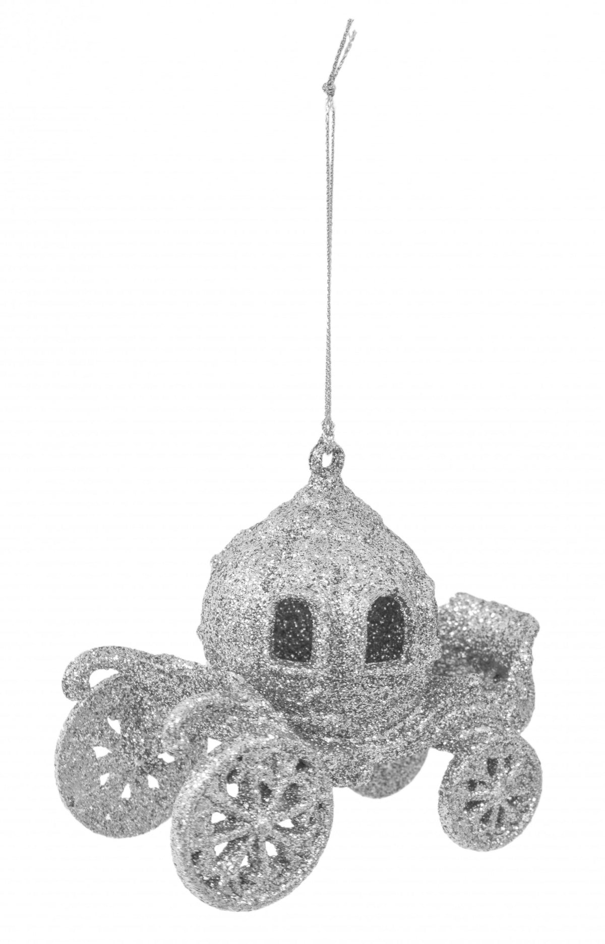 Zawieszka z tworzywa srebrna 10x10,5x6 cm