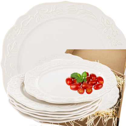 Talerz obiadowy duży płytki porcelanowy 28cm Sarmatia