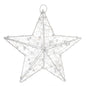 Ozdoba gwiazda LED metalowa srebrna 20x20x5 cm