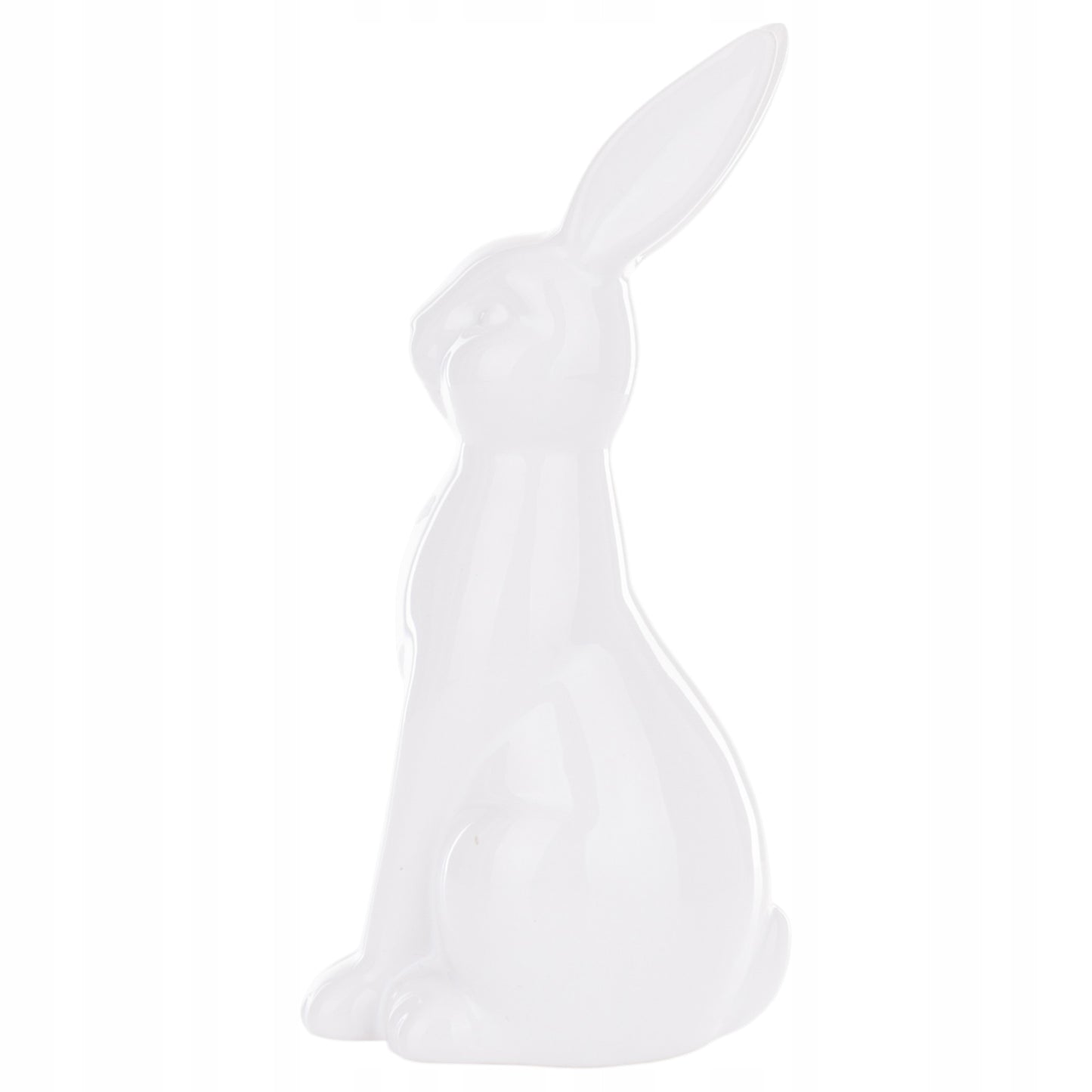 Zajączek figurka biała ceramika siedzący króliczek 18,5cm