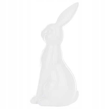 Zajączek figurka biała ceramika siedzący króliczek 18,5cm