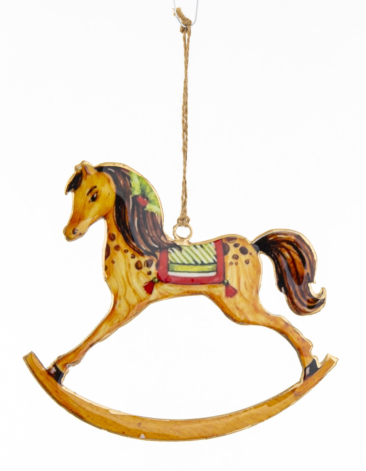 Zawieszka koń na biegunach Harmony metalowa wielokolorowa 13x15x0,5 cm