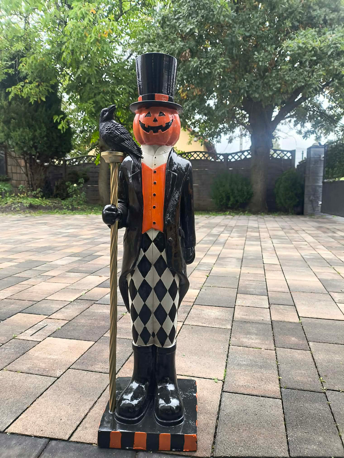 Figurka dynia Halloween dekoracyjna wielokolorowy 84x20x21