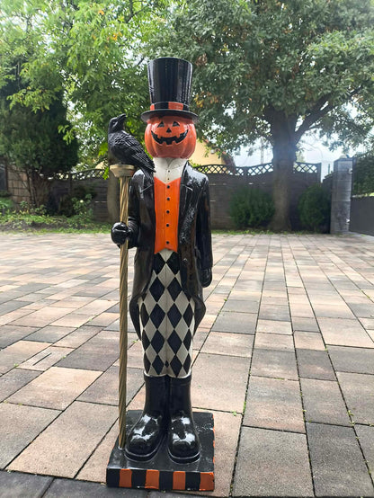 Figurka dynia Halloween dekoracyjna wielokolorowy 84x20x21