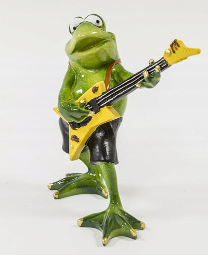 Figurka żaba 16 cm gitarzysta żabka rockman