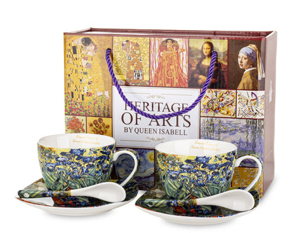 Produkt dekoracyjny Kpl. 2 Filiżanki Ze Spodkami I Łyżeczkami porcelana