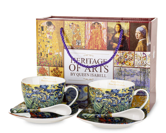 Produkt dekoracyjny Kpl. 2 Filiżanki Ze Spodkami I Łyżeczkami porcelana