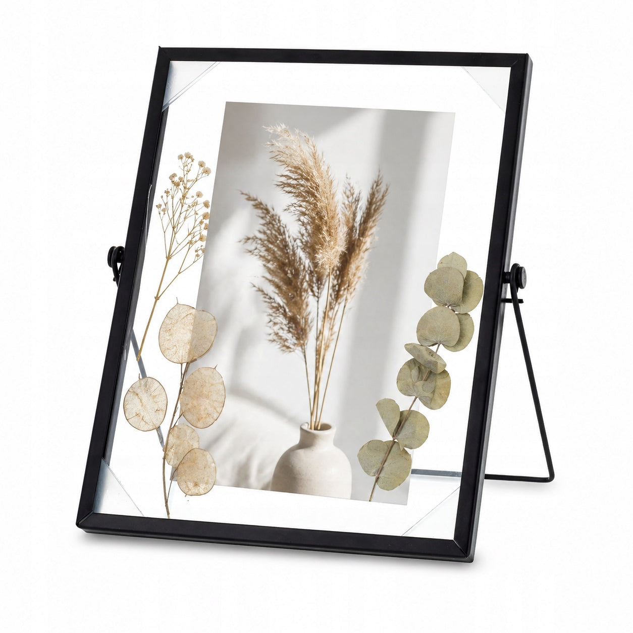 Ramka na zdjęcia czarna float stawiana pływająca loft zdjęcie13x18 metalowa