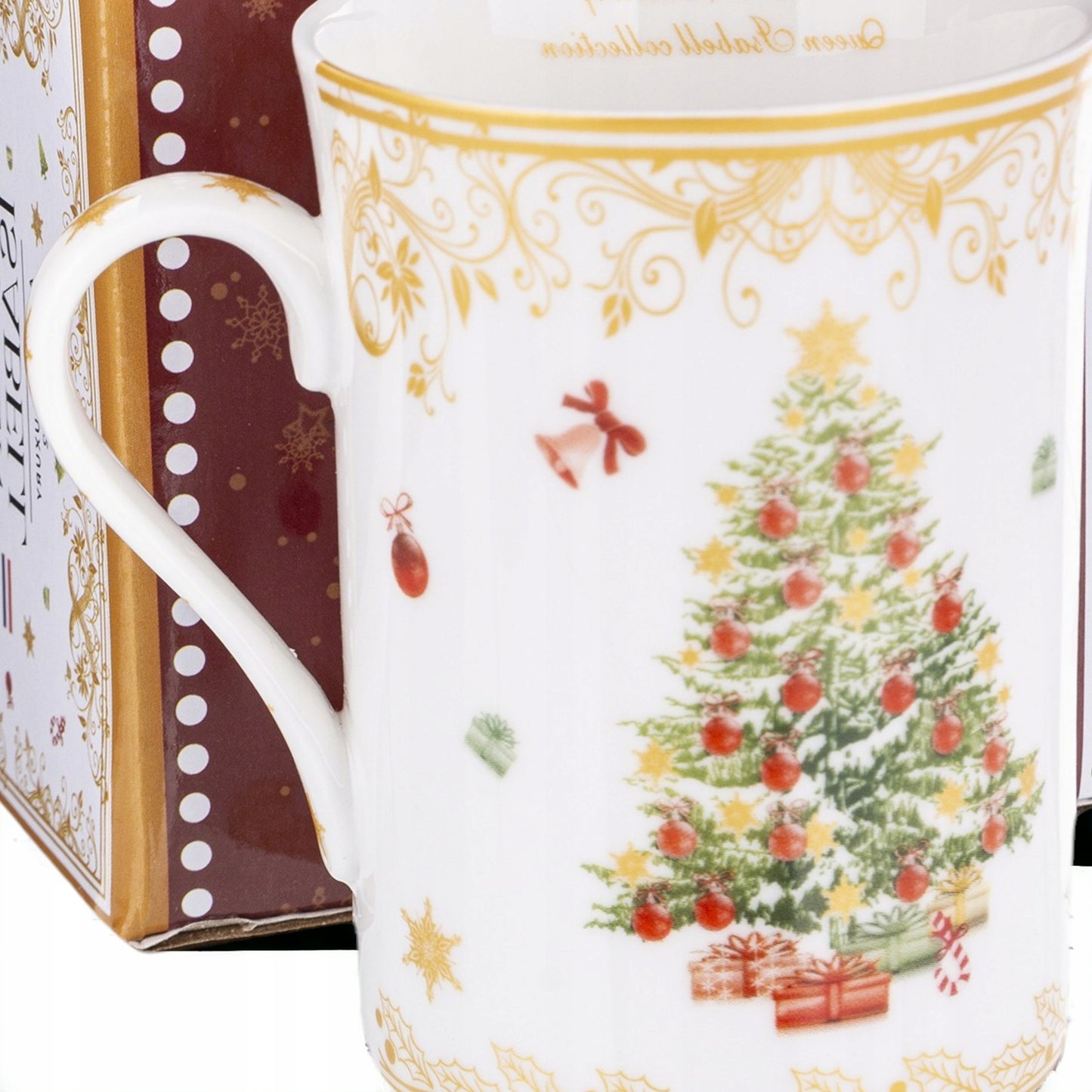 Porcelanowy Kubek świąteczny w pudełku ozdobnym prezent mikołajki