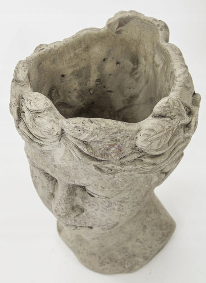 Doniczka osłonka głowa 20 x 15 cm beton