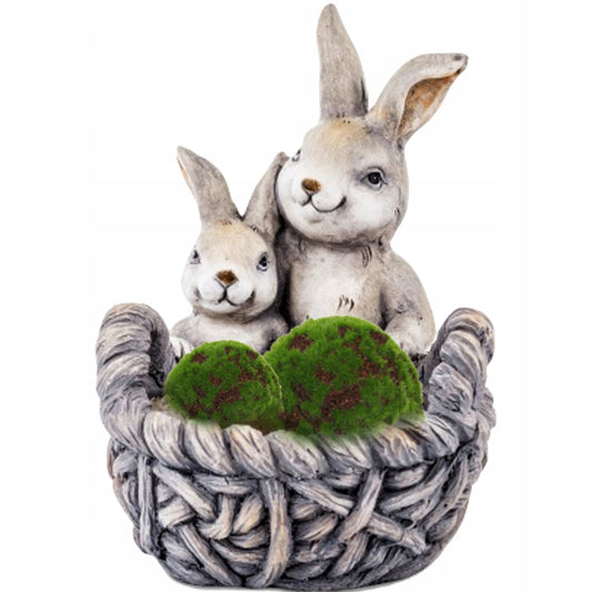 osłonka figurka zając koszyk 38 cm Królik wielkanocny doniczka koszyczek