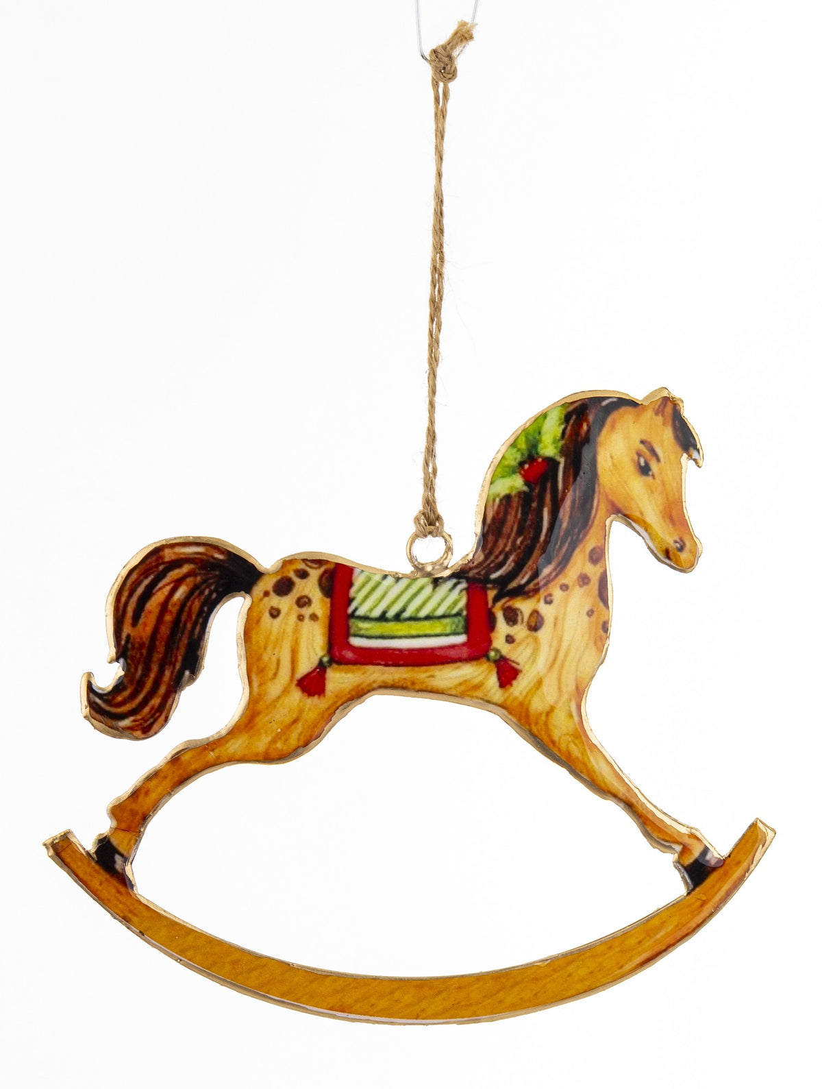 Zawieszka koń na biegunach Harmony metalowa wielokolorowa 13x15x0,5 cm